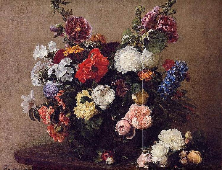 Henri Fantin-Latour Henri Fantin-Latour Bouquet of Diverse Flowers oil painting image